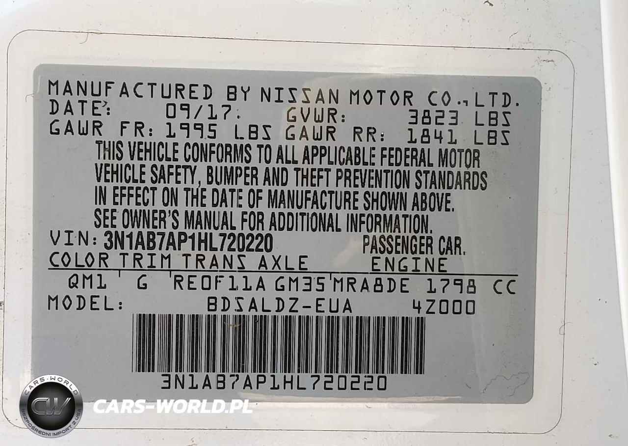 2017 Nissan Sentra Sv VIN:3N1AB7AP1HL720220 - 9
