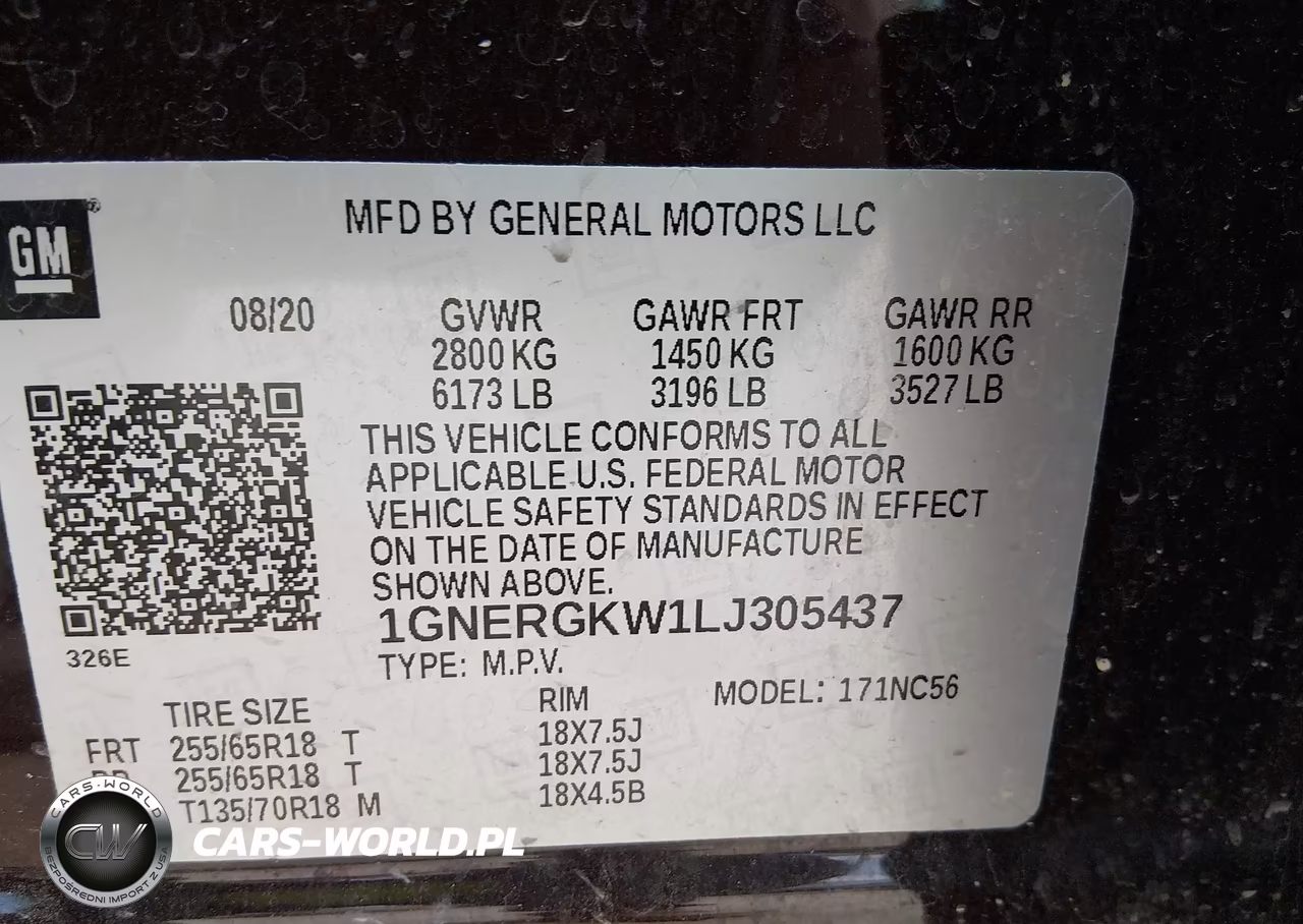 2020 Chevrolet Traverse Fwd Lt Cloth VIN:1GNERGKW1LJ305437 - 9