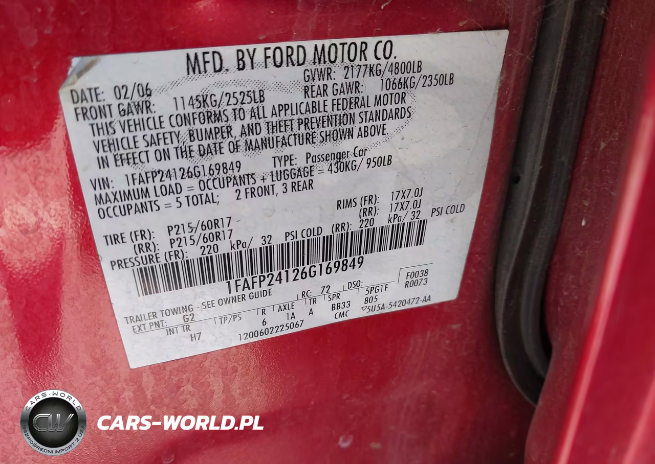 2006 Ford Five Hundred Sel VIN:1FAFP24126G169849 - 9