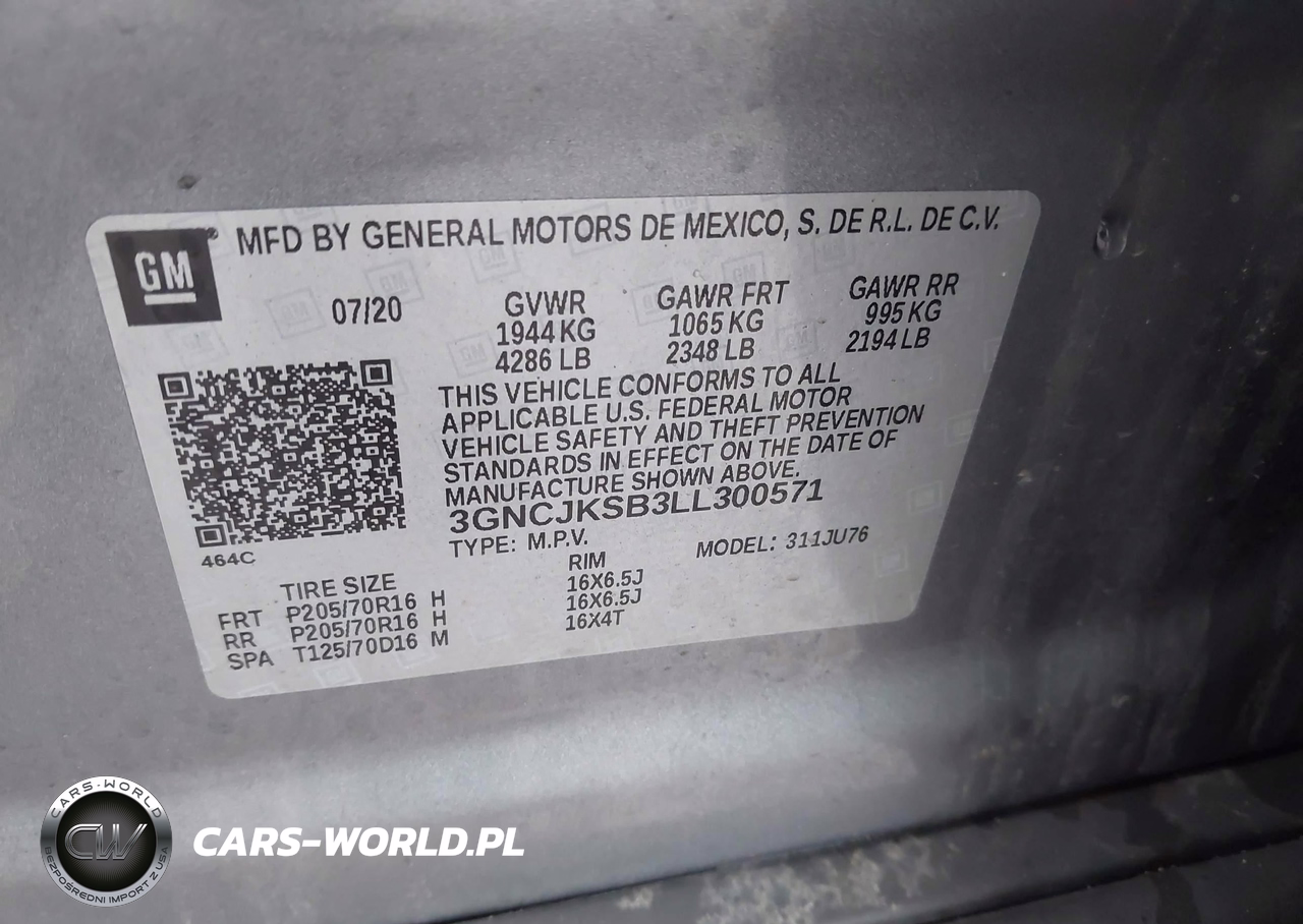 2020 Chevrolet Trax Fwd Ls VIN:3GNCJKSB3LL300571 - 9