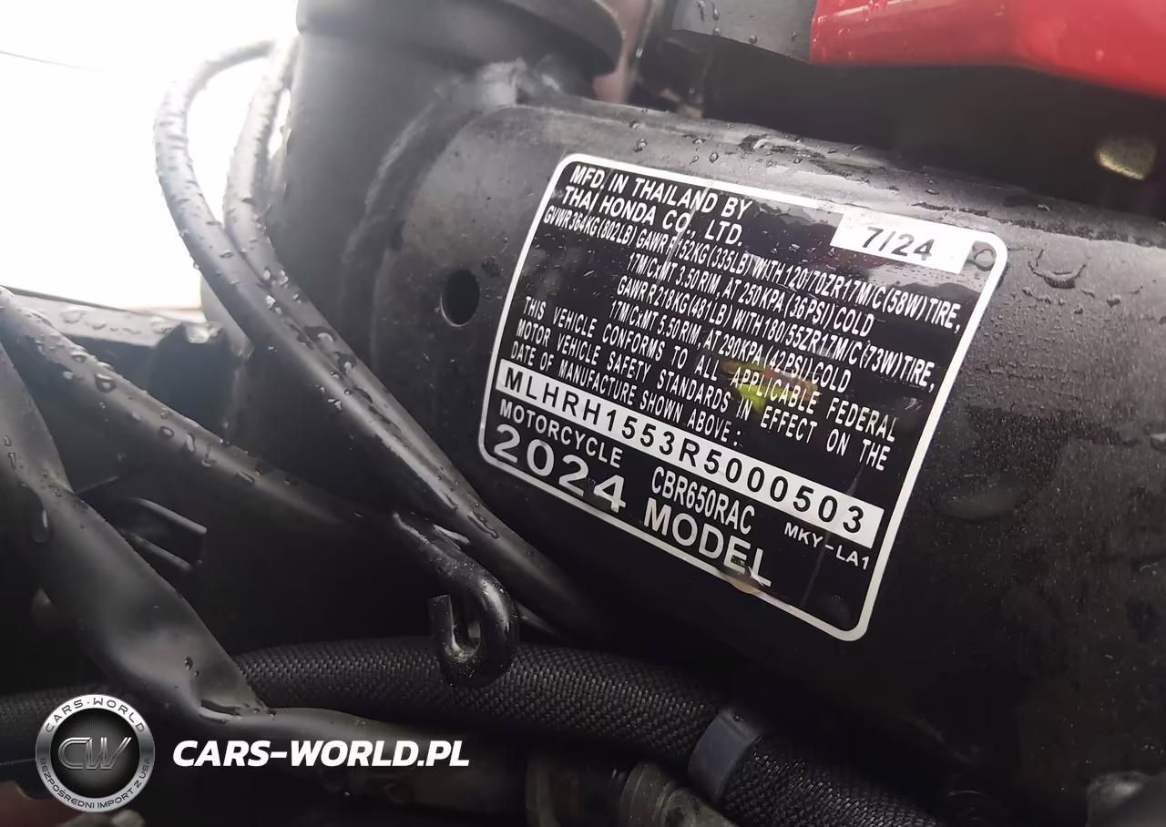 2024 Honda Cbr650 R VIN:MLHRH1553R5000503 - 10