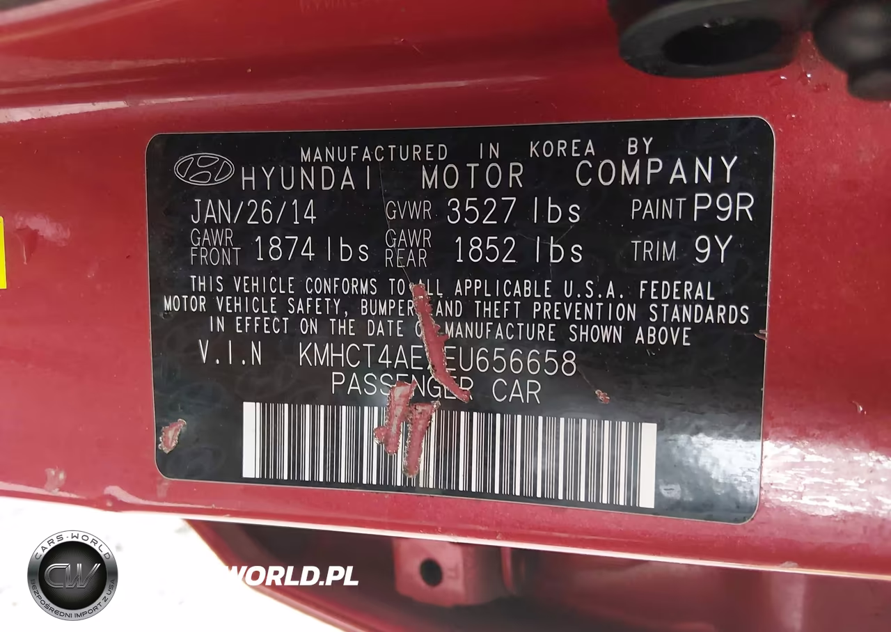 2014 Hyundai Accent Gls VIN:KMHCT4AEXEU656658 - 9