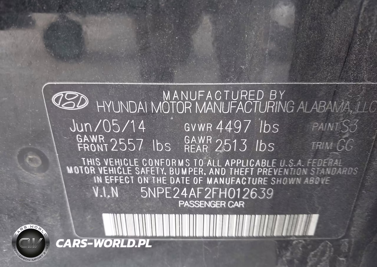 2015 Hyundai Sonata Se VIN:5NPE24AF2FH012639 - 9