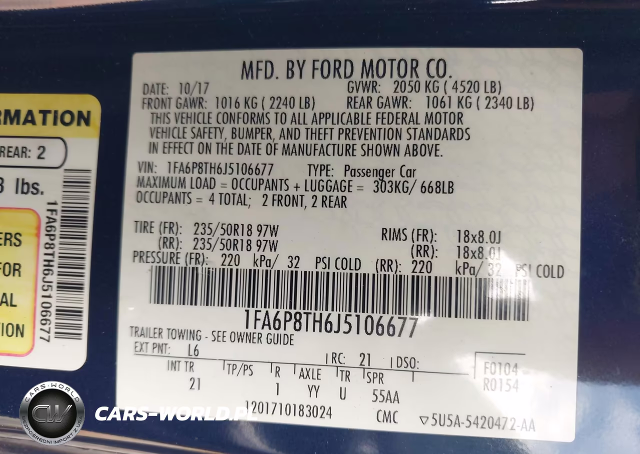 2018 Ford Mustang Ecoboost VIN:1FA6P8TH6J5106677 - 9