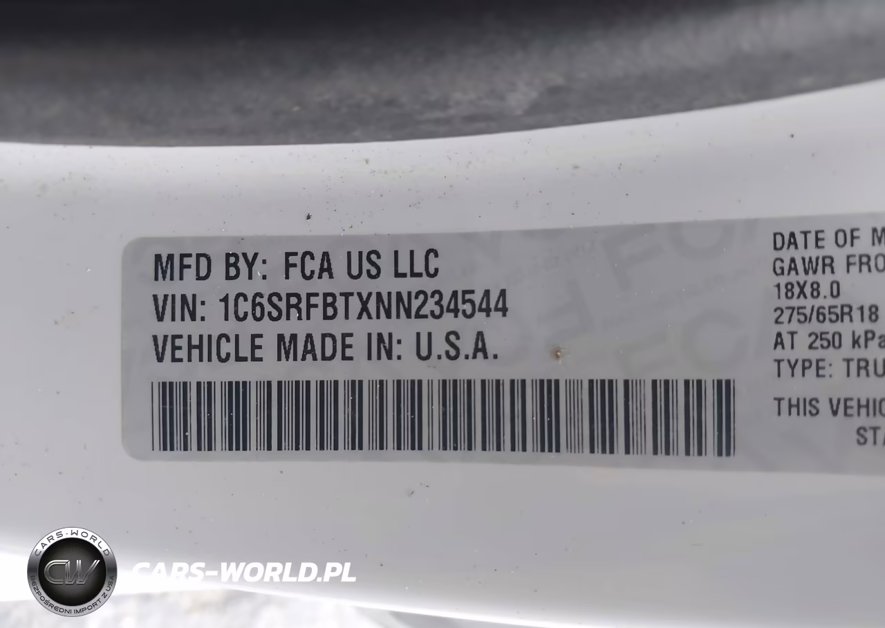 2022 Ram 1500 VIN:1C6SRFBTXNN234544 - 9