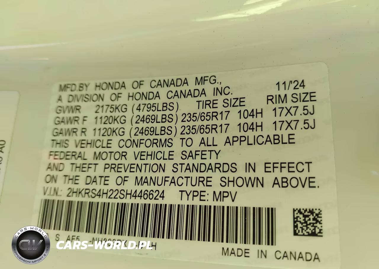 2025 Honda Cr-V Lx Awd VIN:2HKRS4H22SH446624 - 9