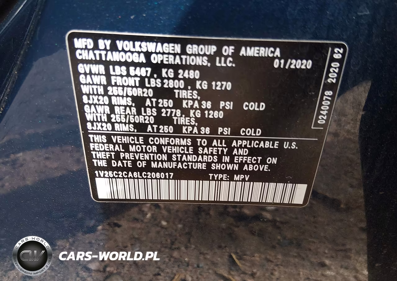 2020 Volkswagen Atlas Cross Sport 2.0T Se W-Technology-2.0T Se W-Technology R-Line VIN:1V25C2CA6LC206017 - 9