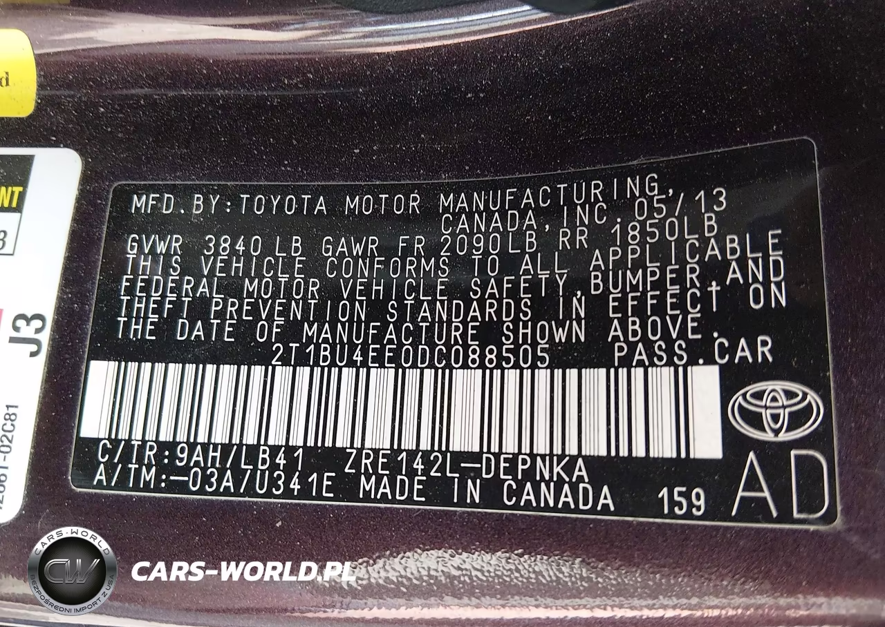 2013 Toyota Corolla Le Special Edition VIN:2T1BU4EE0DC088505 - 9
