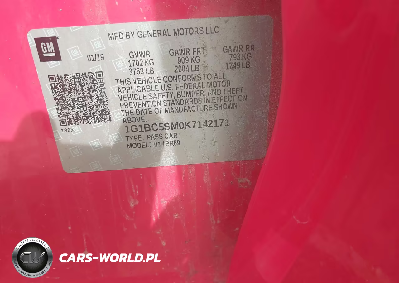 2019 Chevrolet Cruze Ls VIN:1G1BC5SM0K7142171 - 9