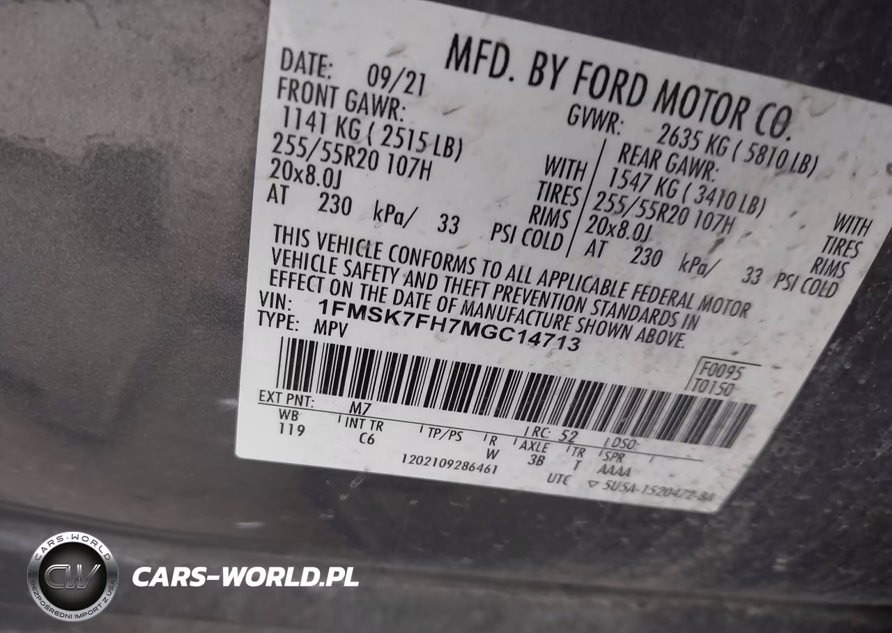 2021 Ford Explorer Limited VIN:1FMSK7FH7MGC14713 - 9
