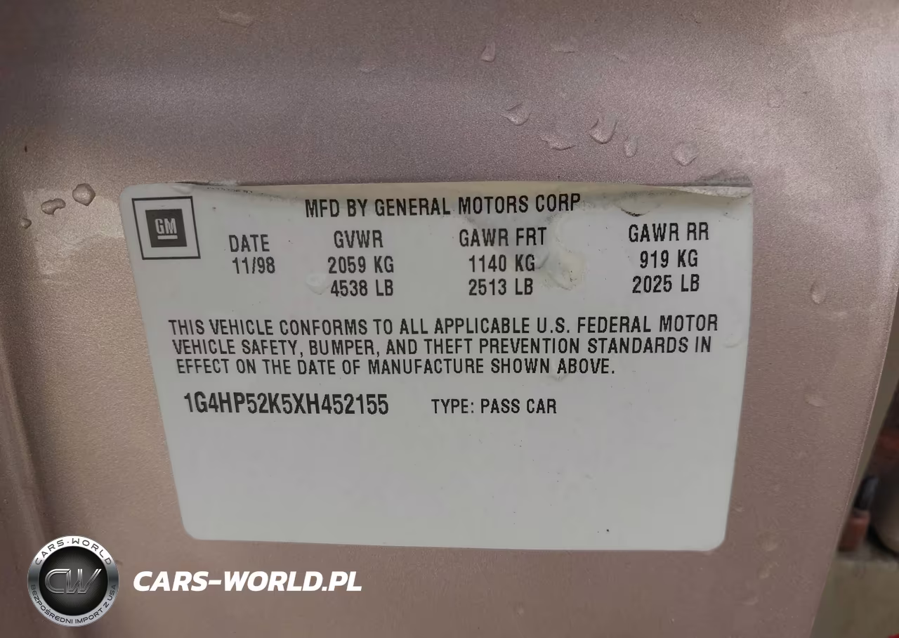 1999 Buick Lesabre Custom Cmi VIN:1G4HP52K5XH452155 - 9