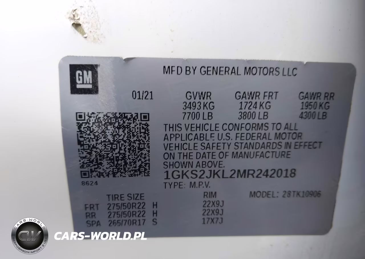 2021 GMC Yukon Xl 4Wd Denali VIN:1GKS2JKL2MR242018 - 9