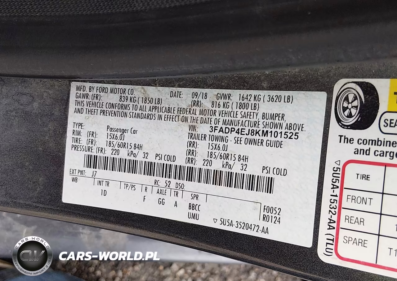 2019 Ford Fiesta Se VIN:3FADP4EJ8KM101525 - 9
