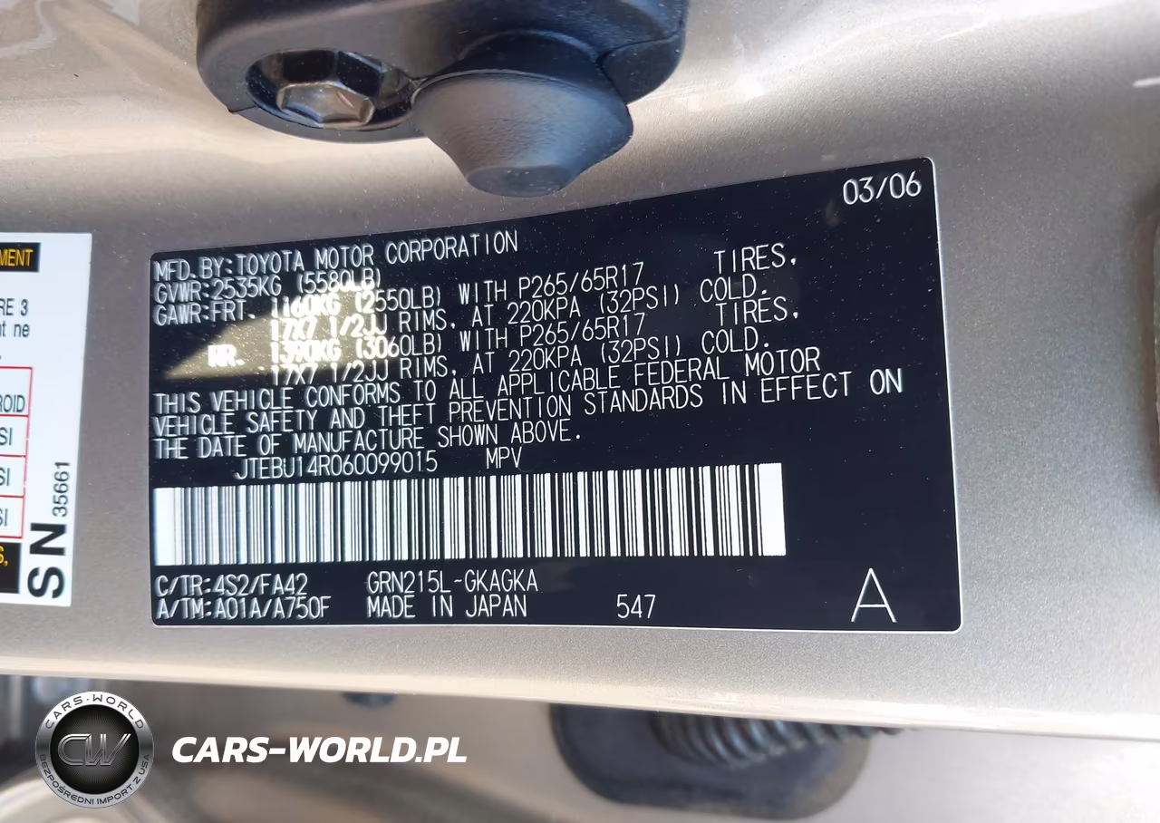 2006 Toyota 4Runner Sr5 V6 VIN:JTEBU14R060099015 - 9