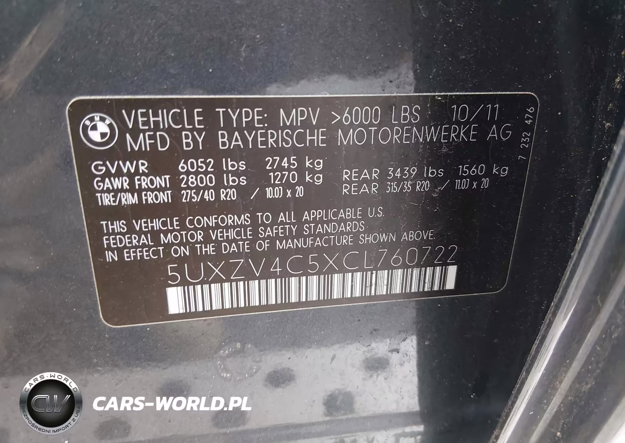 2012 BMW X5 xDrive35I-xDrive35I Premium-xDrive35I Sport Activity VIN:5UXZV4C5XCL760722 - 9