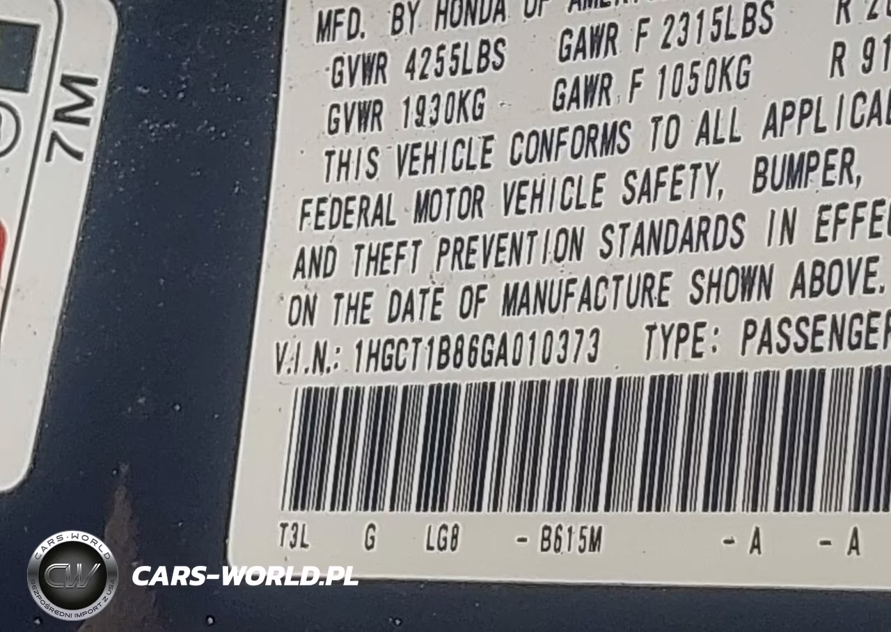 2016 Honda Accord Ex-L VIN:1HGCT1B86GA010373 - 9