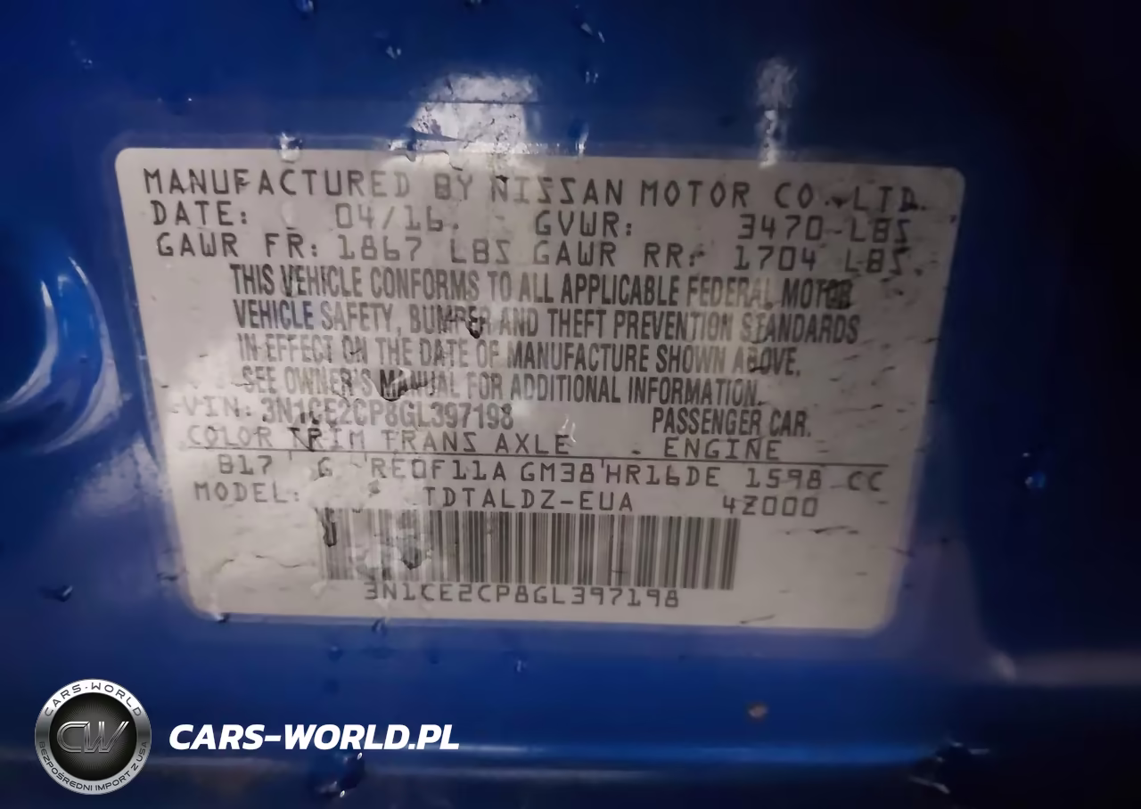 2016 Nissan Versa Note S (Sr)-S Plus-Sl-Sr-Sv VIN:3N1CE2CP8GL397198 - 9
