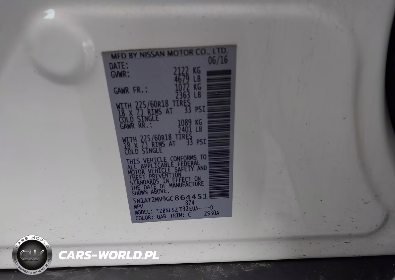 2016 Nissan Rogue Sl VIN:5N1AT2MV9GC864451 - 9