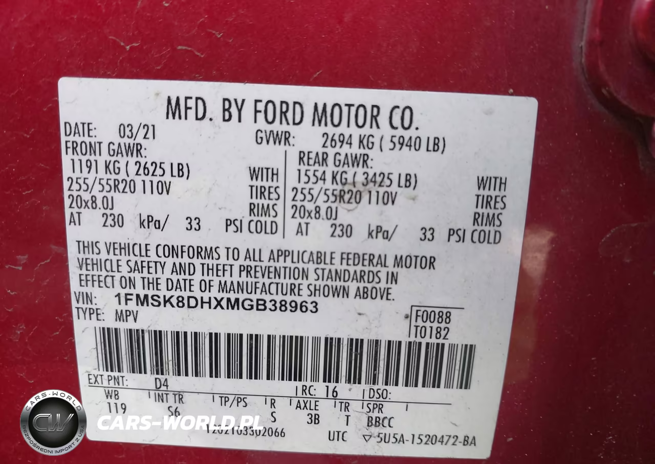 2021 Ford Explorer Xlt VIN:1FMSK8DHXMGB38963 - 9