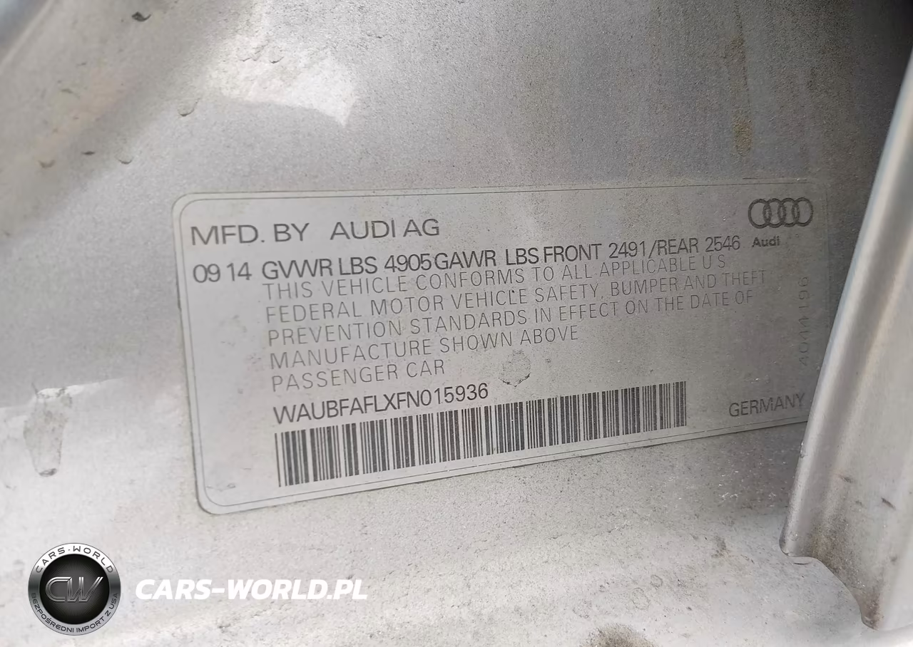 2015 Audi A4 2.0T Premium VIN:WAUBFAFLXFN015936 - 9