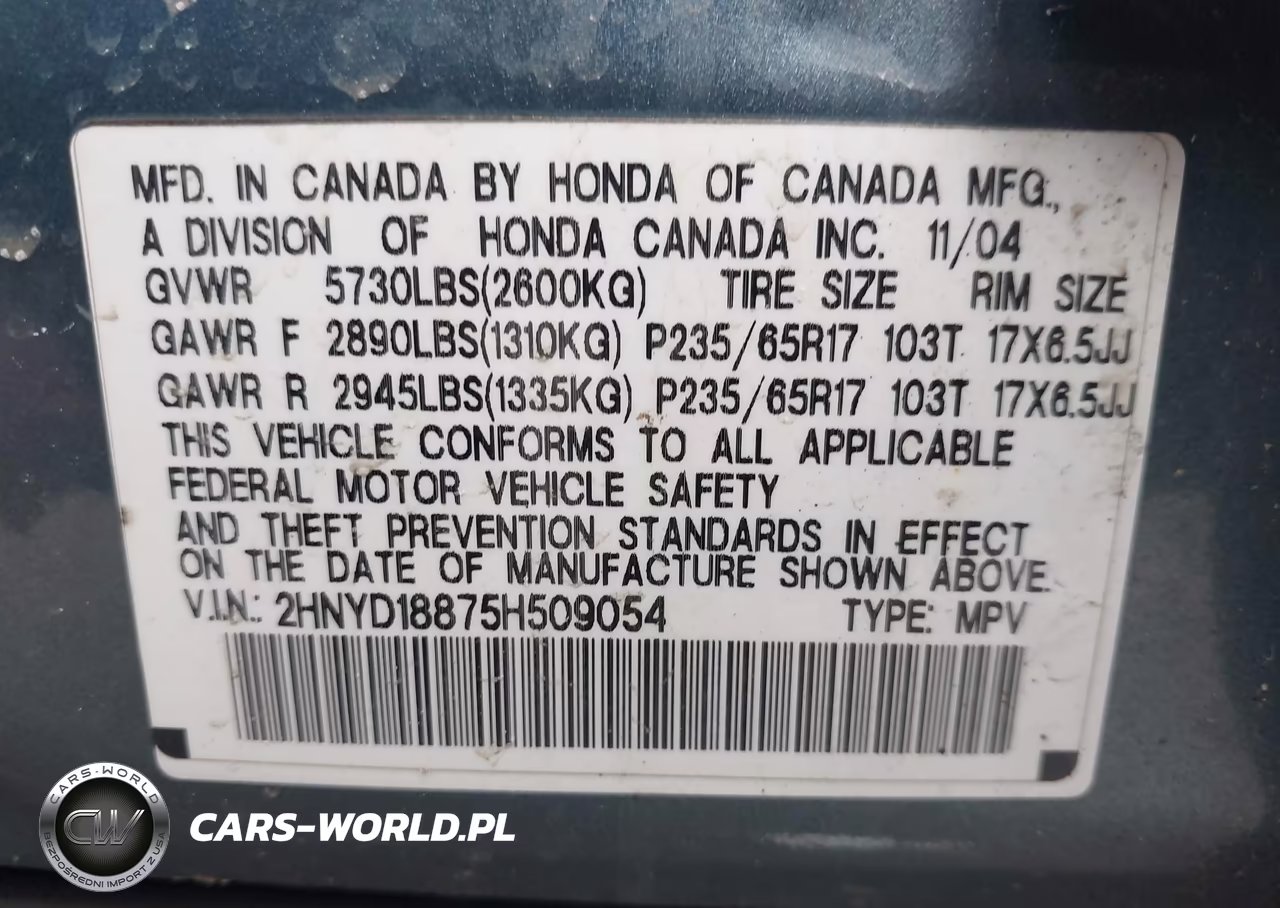 2005 Acura Mdx VIN:2HNYD18875H509054 - 9