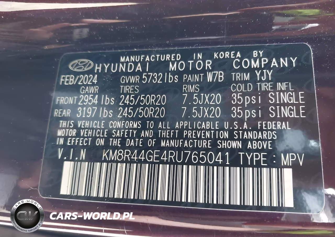 2024 Hyundai Palisade Sel VIN:KM8R44GE4RU765041 - 9