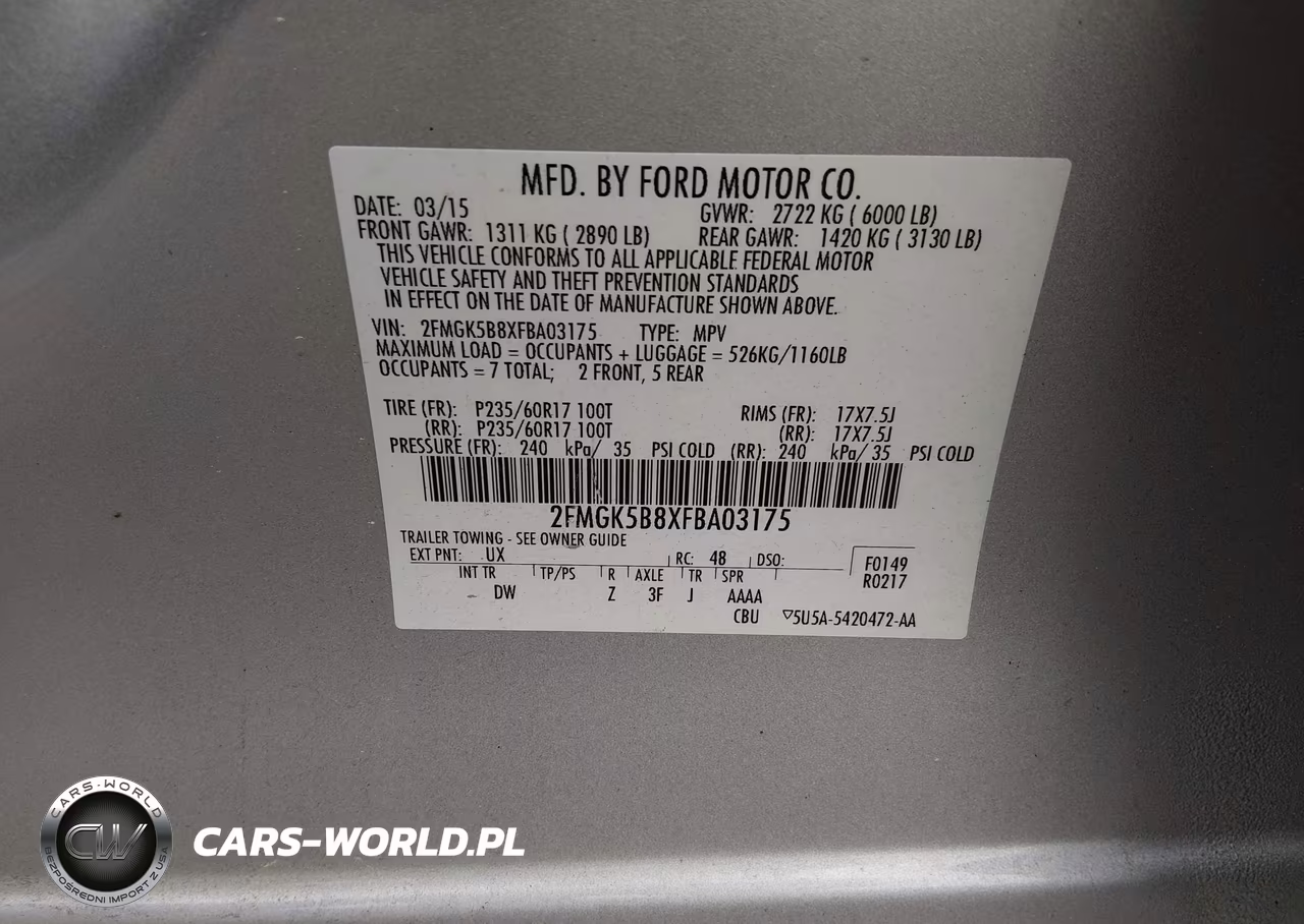 2015 Ford Flex Se VIN:2FMGK5B8XFBA03175 - 9