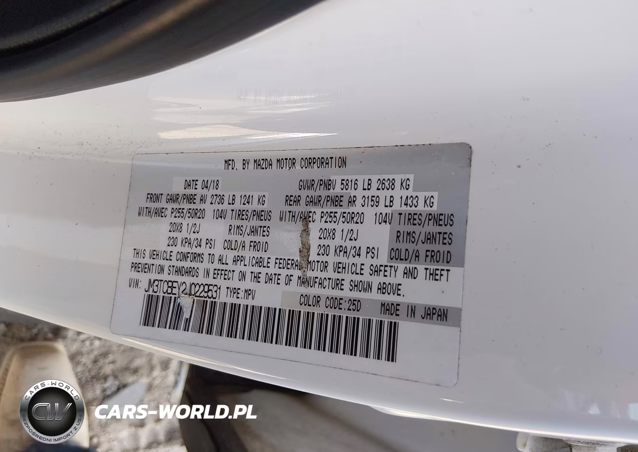 2018 Mazda Cx-9 Signature VIN:JM3TCBEY2J0229531 - 9