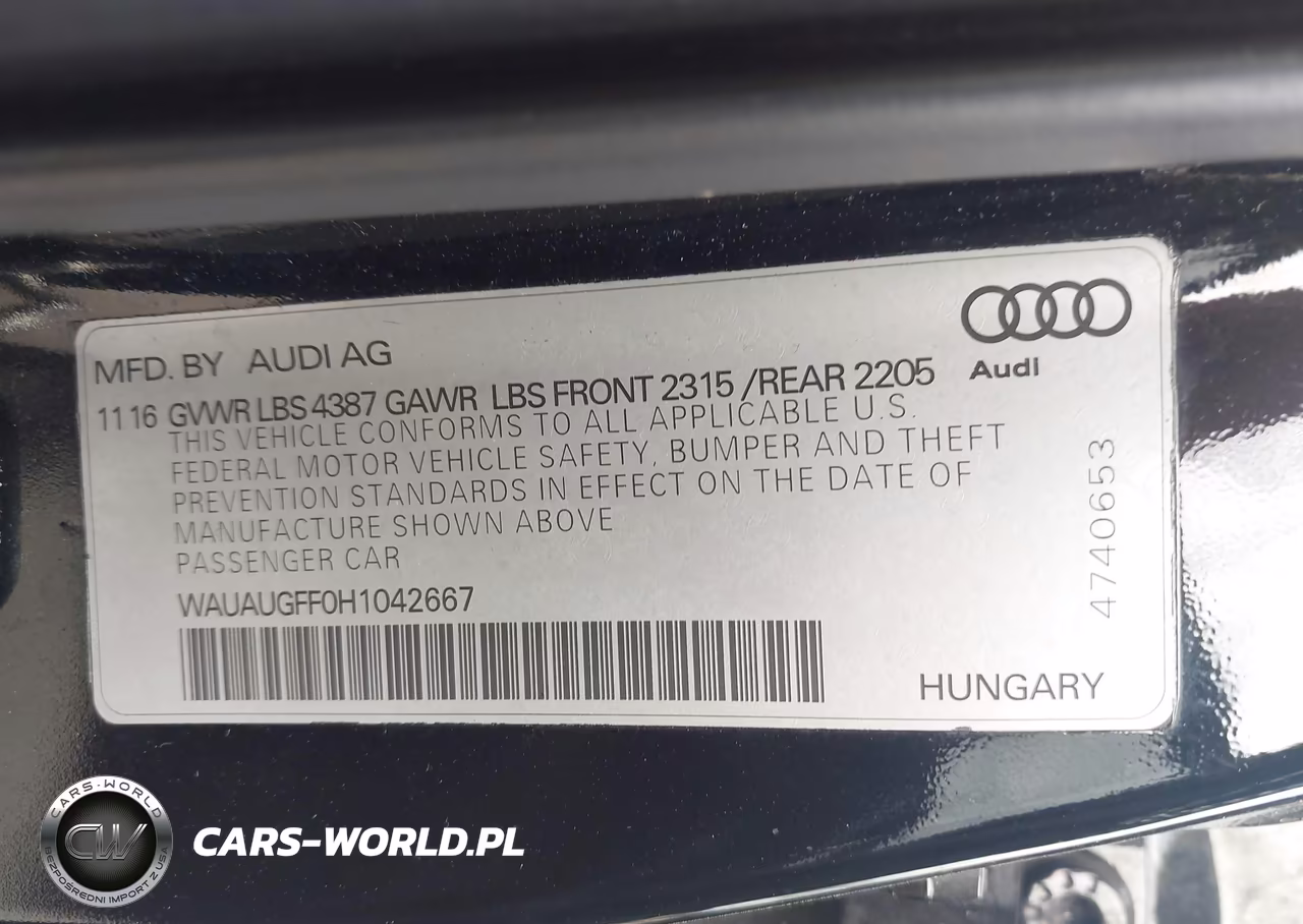 2017 Audi A3 2.0T Premium VIN:WAUAUGFF0H1042667 - 9