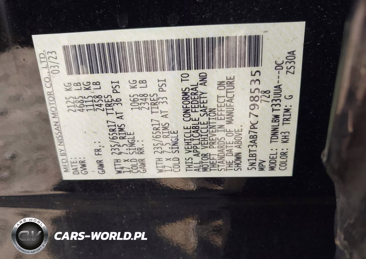 2023 Nissan Rogue S Intelligent Awd VIN:5N1BT3AB7PC798535 - 9