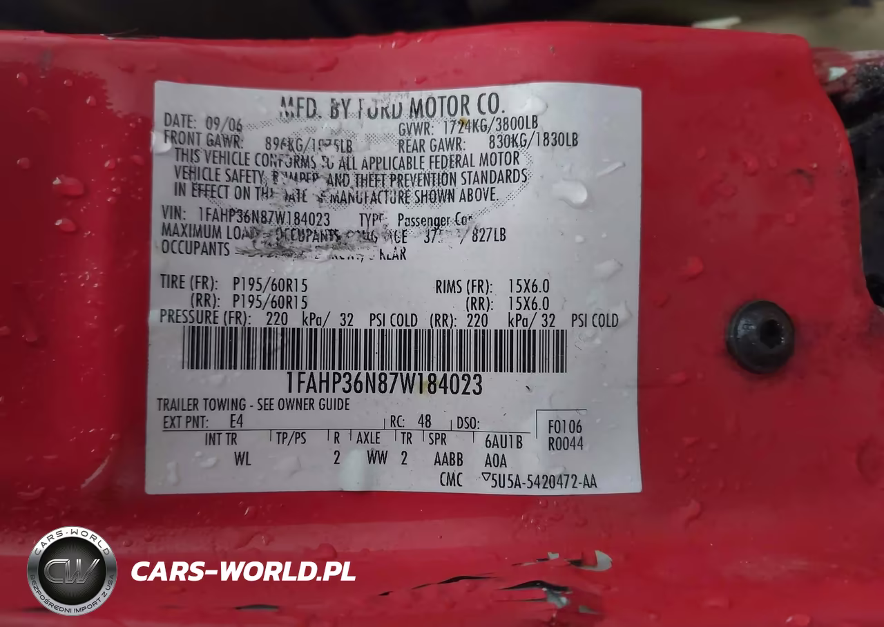 2007 Ford Focus Se-Ses VIN:1FAHP36N87W184023 - 9
