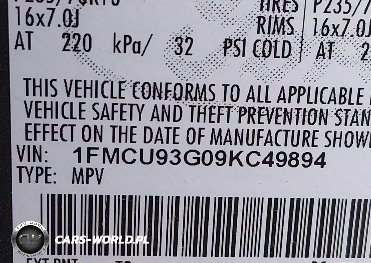 2009 Ford Escape Xlt VIN:1FMCU93G09KC49894 - 9