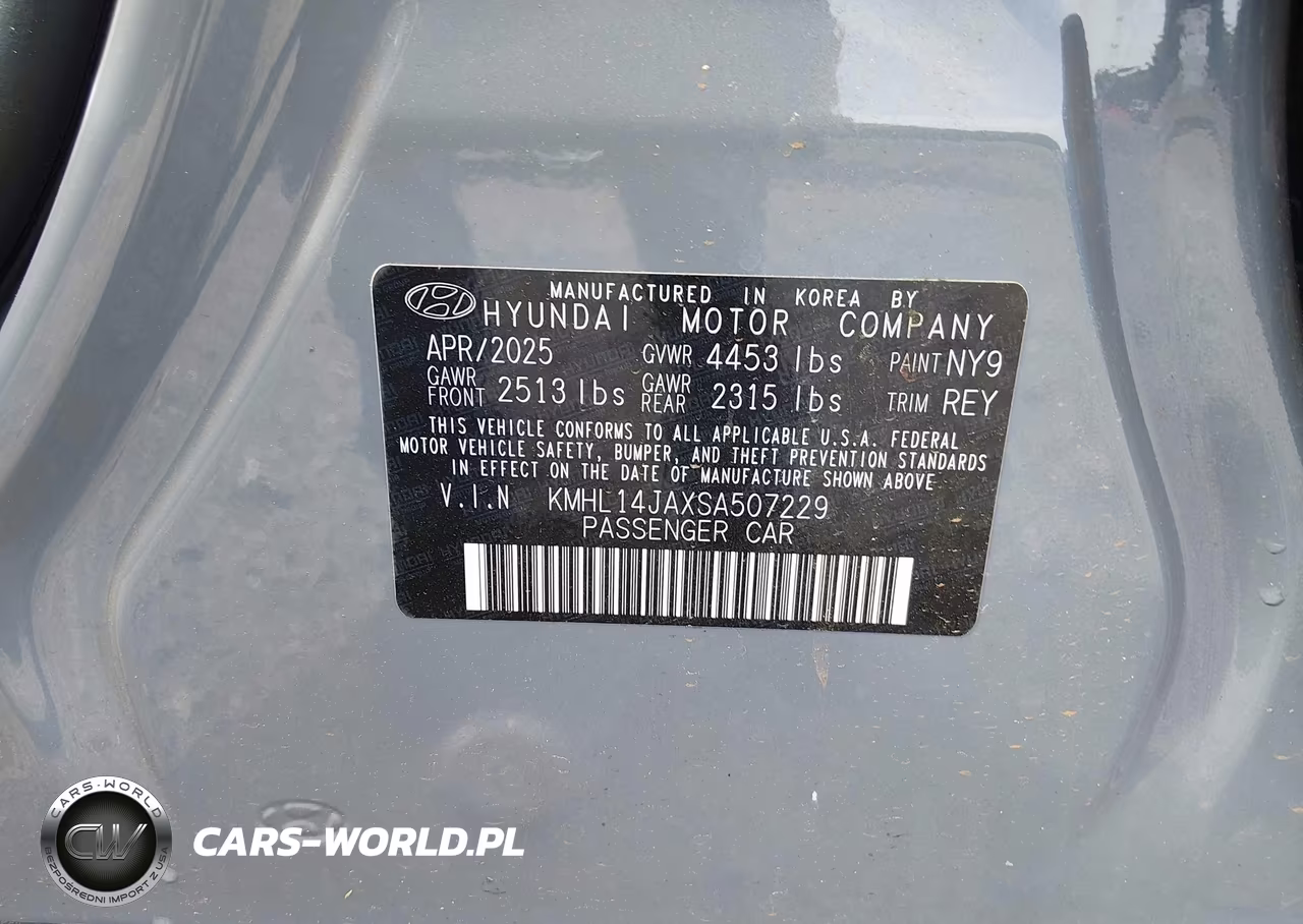 2025 Hyundai Sonata Sel Convenience VIN:KMHL14JAXSA507229 - 9