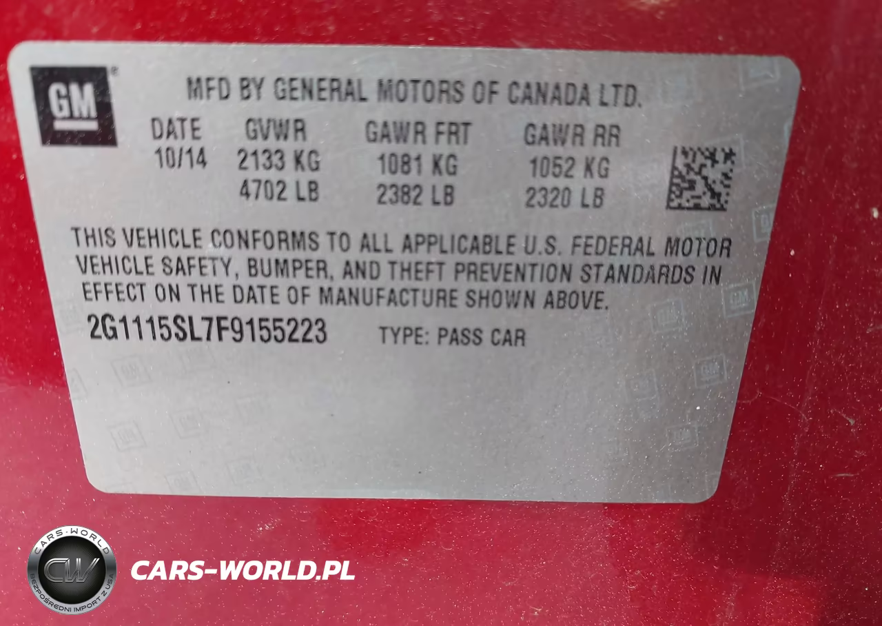 2015 Chevrolet Impala 1Lt VIN:2G1115SL7F9155223 - 9