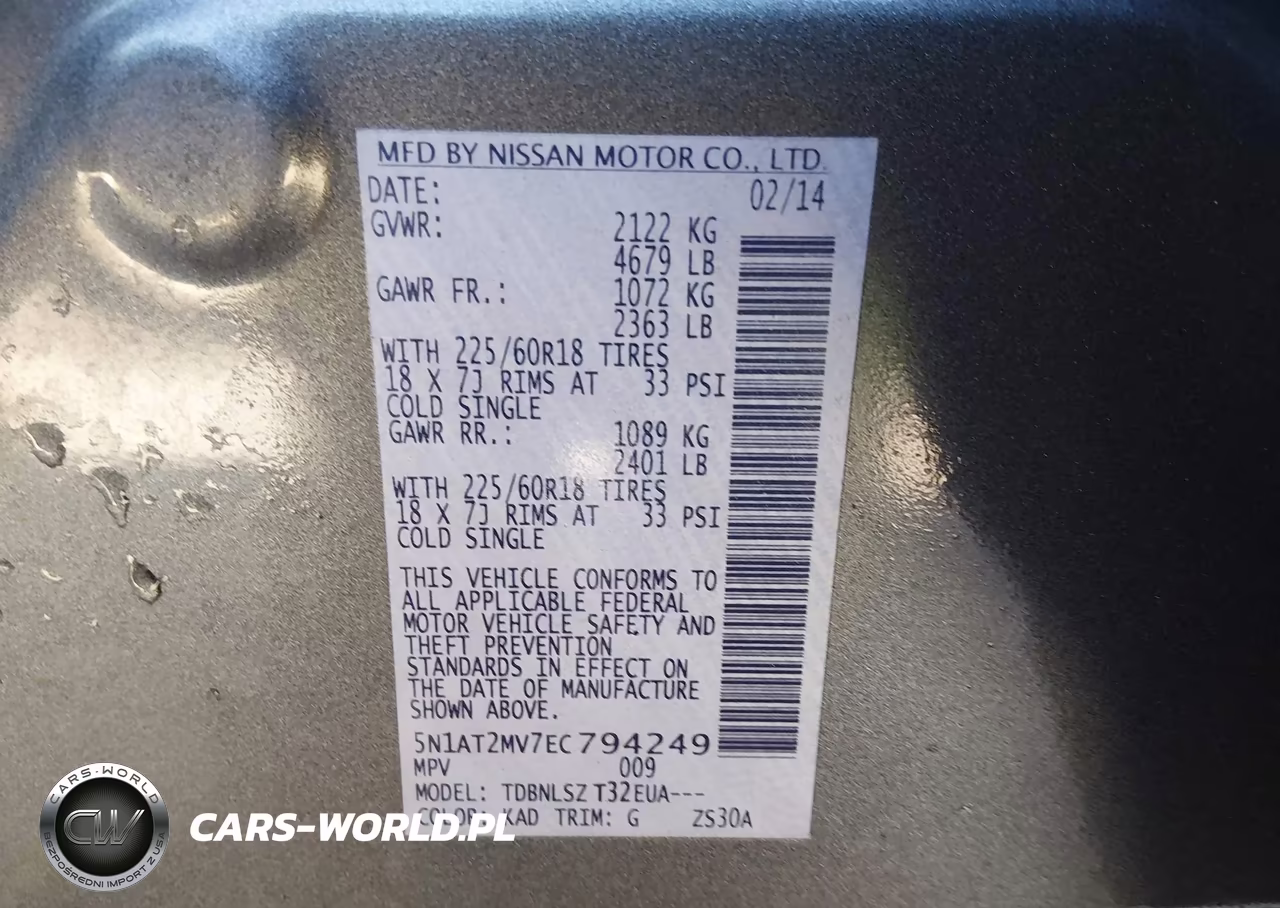 2014 Nissan Rogue Sl VIN:5N1AT2MV7EC794249 - 9