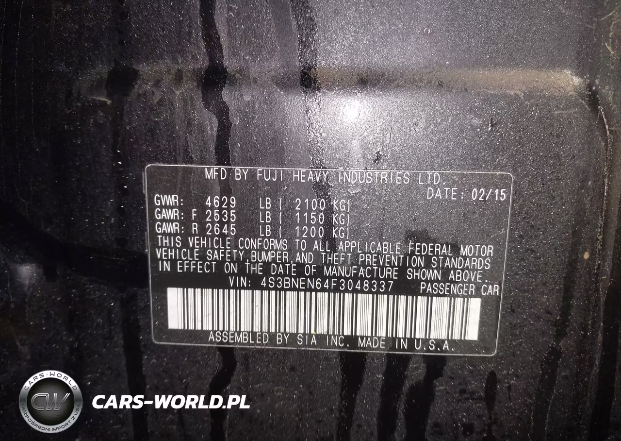 2015 Subaru Legacy 3.6R Limited VIN:4S3BNEN64F3048337 - 9