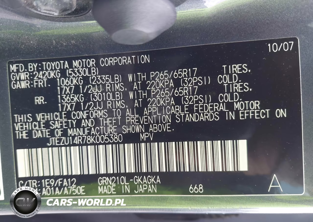 2008 Toyota 4Runner Sr5 V6 VIN:JTEZU14R78K005380 - 9