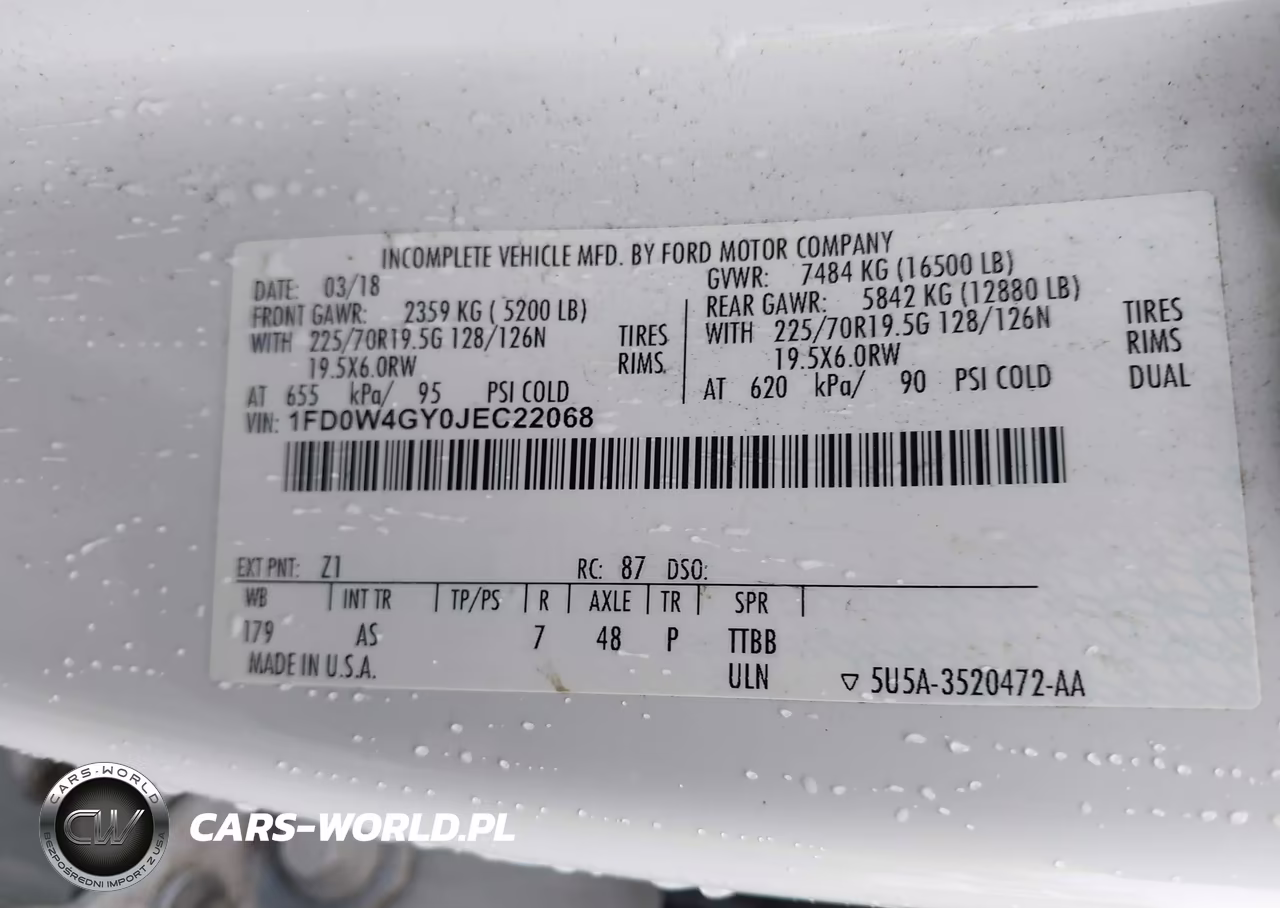 2018 Ford F-450 Chassis Xl VIN:1FD0W4GY0JEC22068 - 9