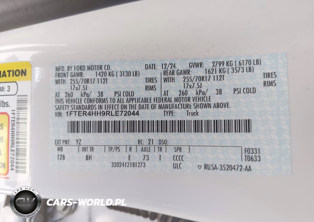 2024 Ford Ranger Xlt VIN:1FTER4HH9RLE72044 - 9
