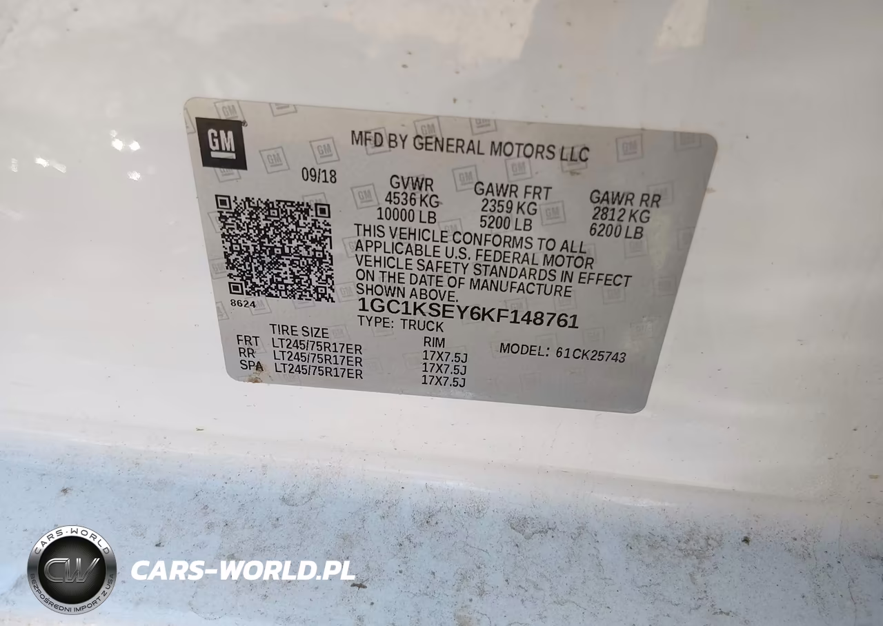 2019 Chevrolet Silverado 2500Hd Lt VIN:1GC1KSEY6KF148761 - 9