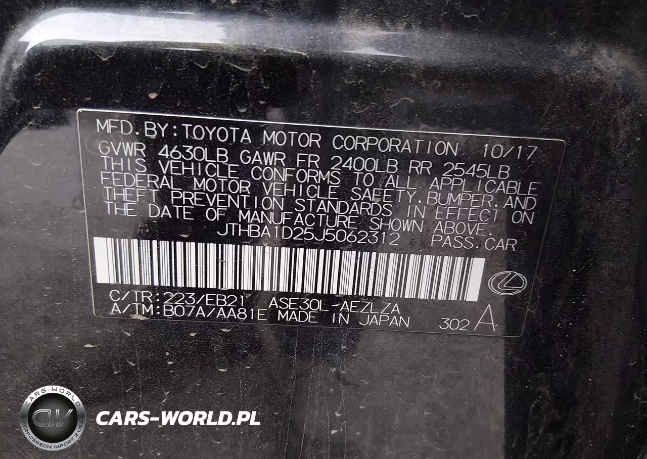 2018 Lexus Is 300 VIN:JTHBA1D25J5062312 - 9