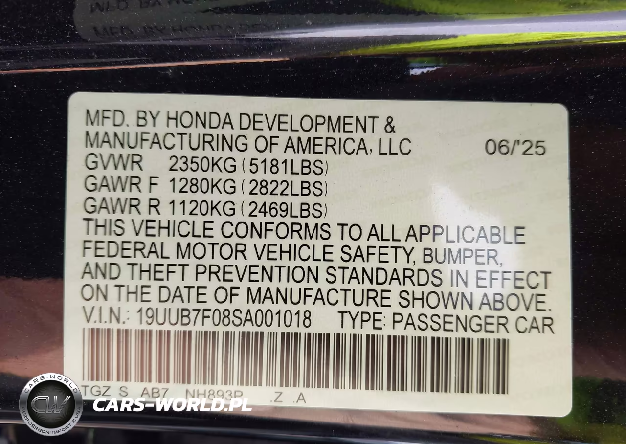 2025 Acura Tlx Type S VIN:19UUB7F08SA001018 - 9