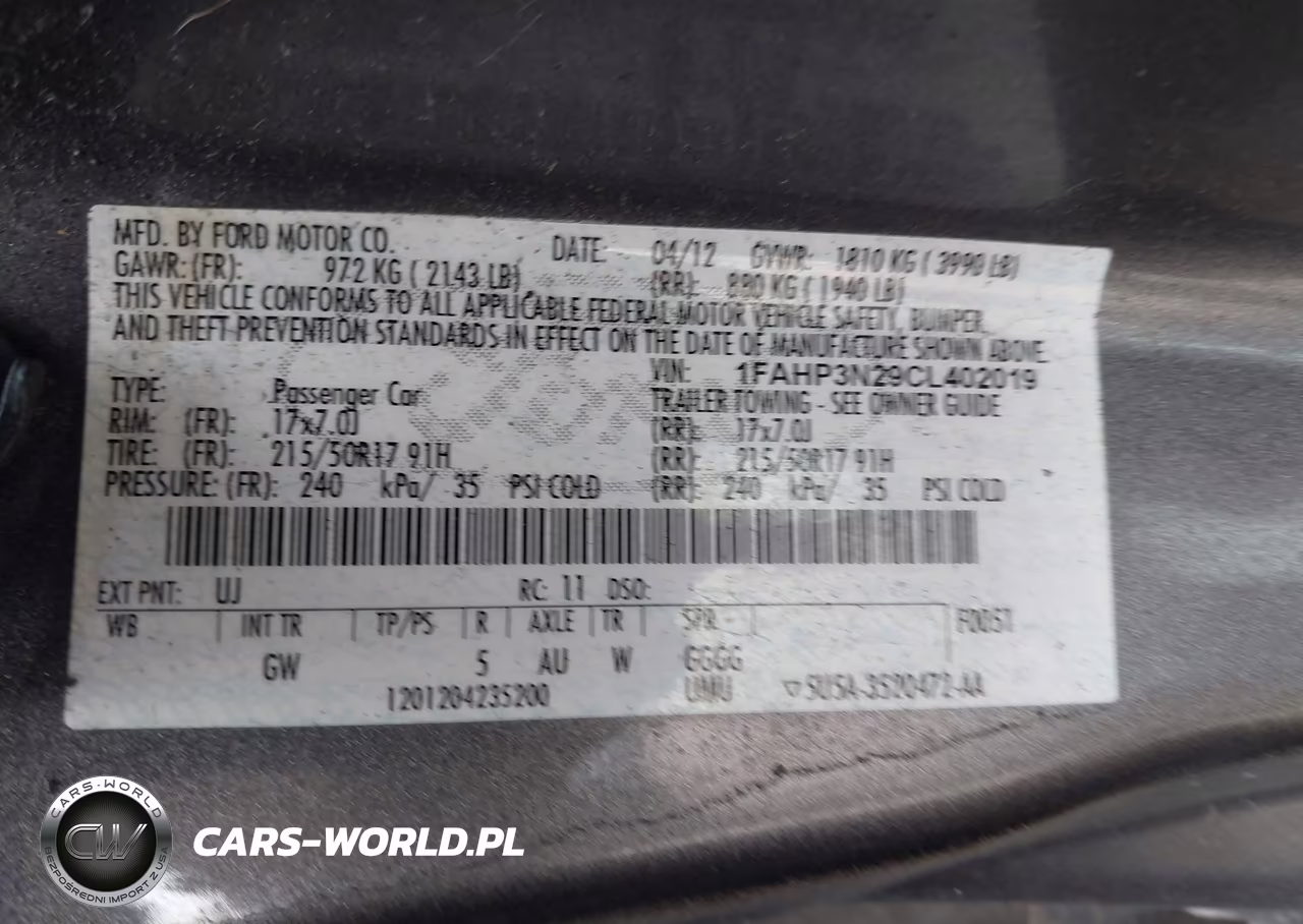 2012 Ford Focus Titanium VIN:1FAHP3N29CL402019 - 9