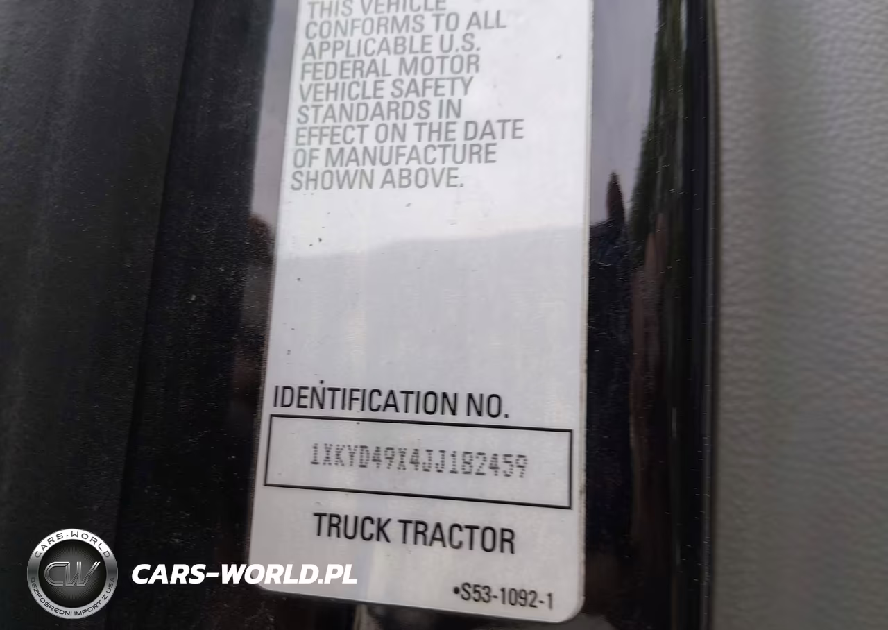 2018 Kenworth T680 VIN:1XKYD49X4JJ182459 - 8