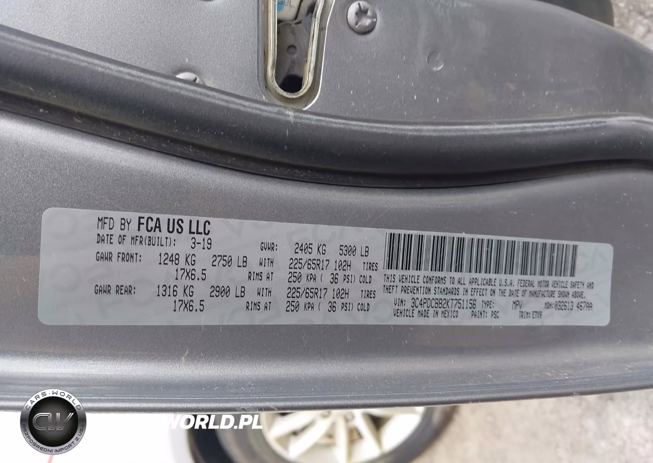 2019 Dodge Journey Se VIN:3C4PDCBB2KT751156 - 9