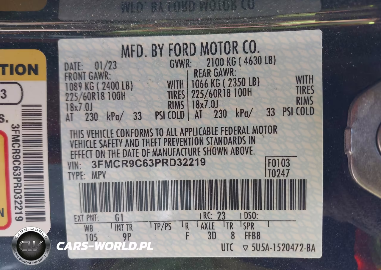2023 Ford Bronco Sport Outer Banks VIN:3FMCR9C63PRD32219 - 9
