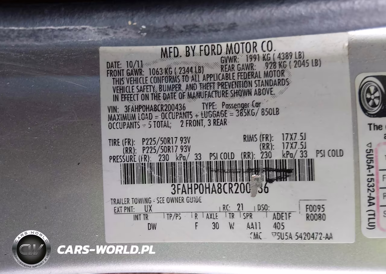 2012 Ford Fusion Se VIN:3FAHP0HA8CR200436 - 9