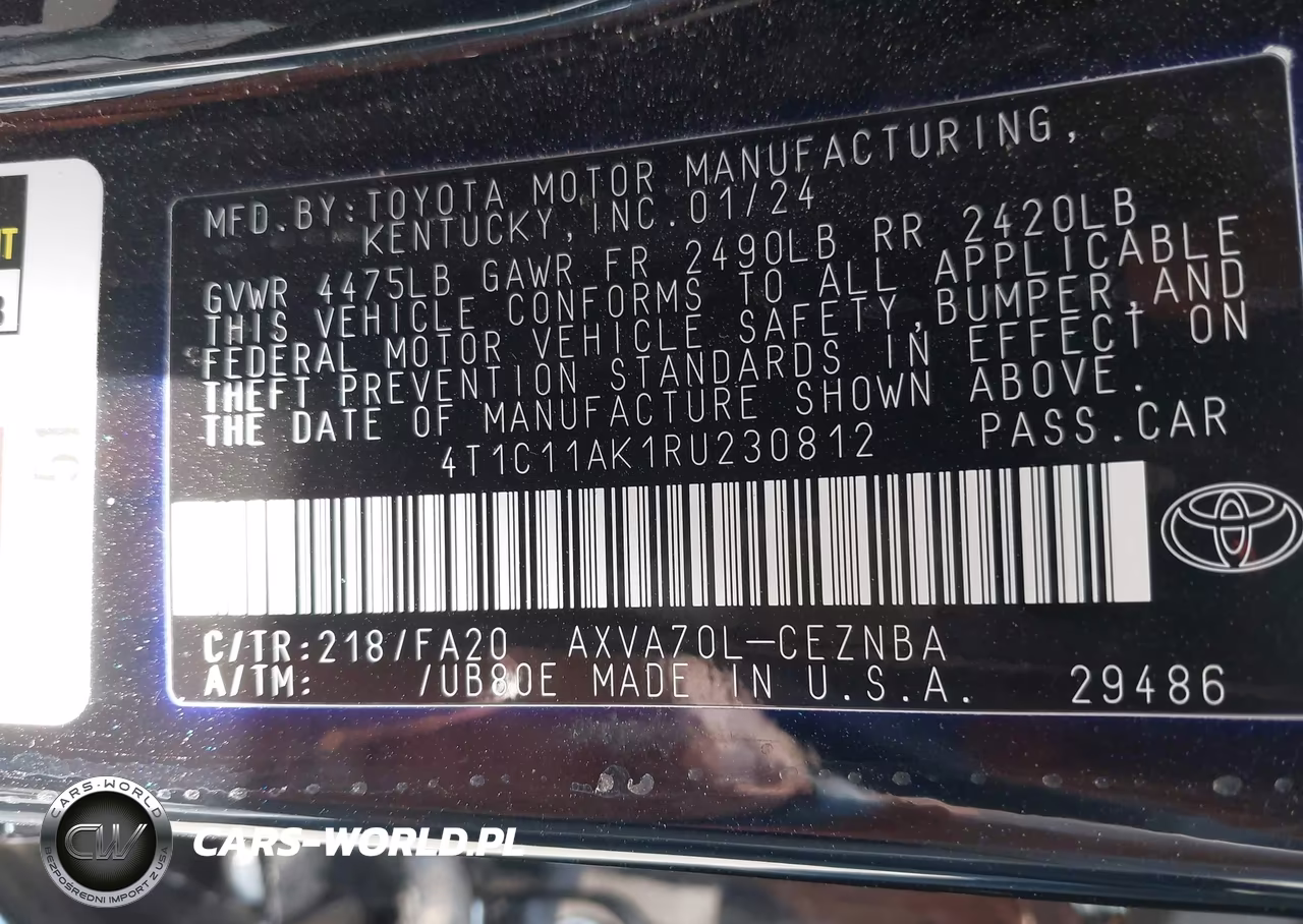 2024 Toyota Camry Le VIN:4T1C11AK1RU230812 - 9