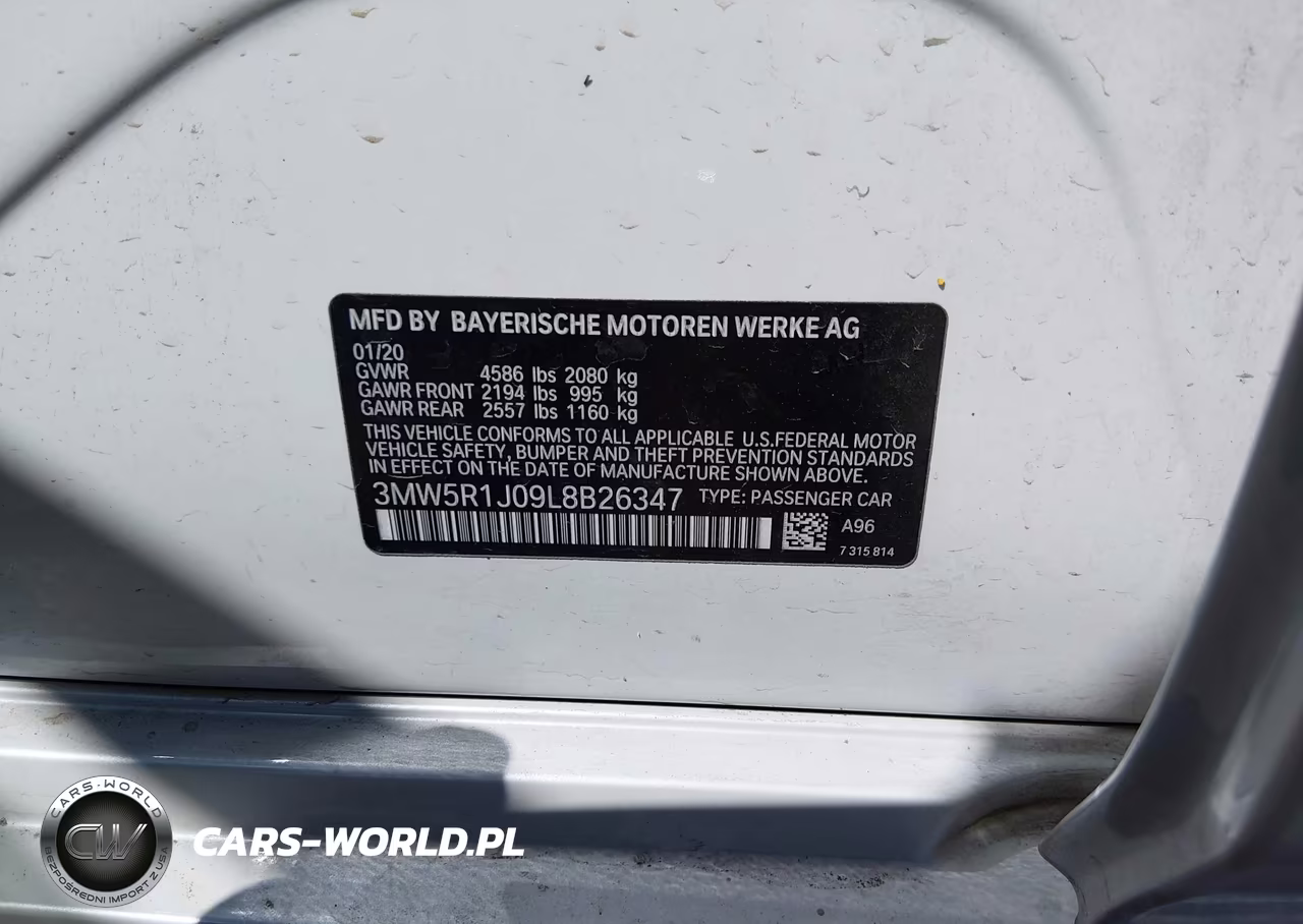 2020 BMW 330I VIN:3MW5R1J09L8B26347 - 9