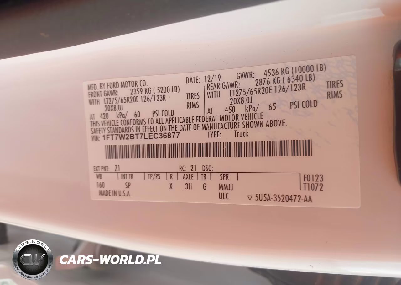 2020 Ford F-250 King Ranch VIN:1FT7W2BT7LEC36877 - 9